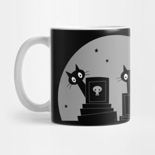 Lurking Halloween Cats Mug